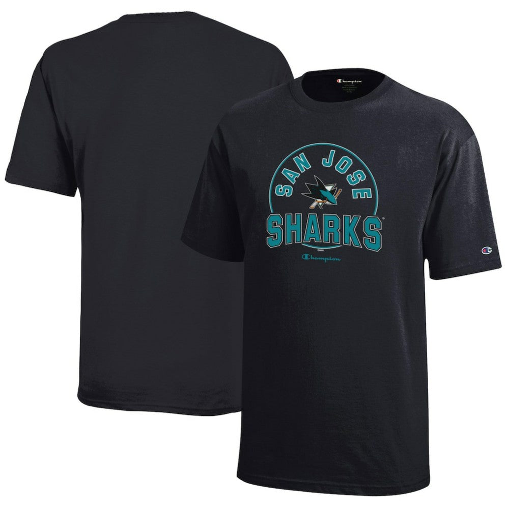 San Jose Sharks Champion Youth Jersey T-Shirt - Black | NHL near me
