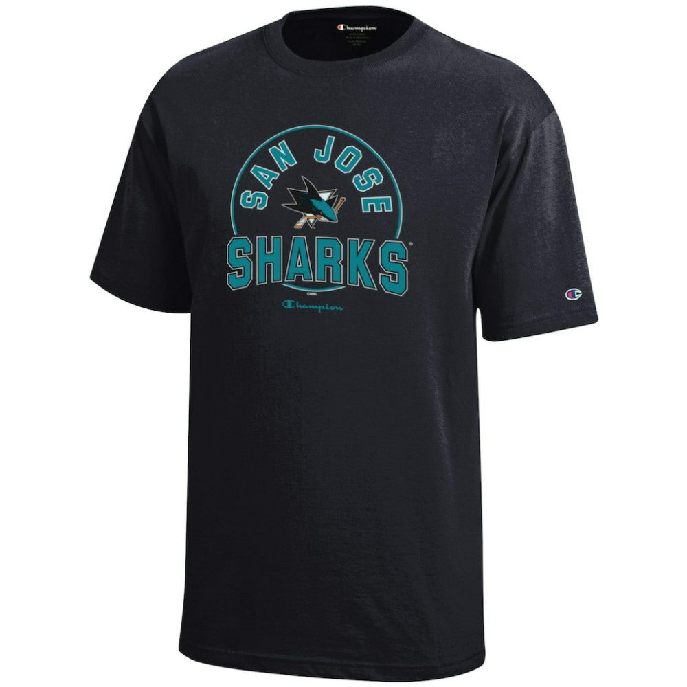San Jose Sharks Champion Youth Jersey T-Shirt - Black | NHL near me