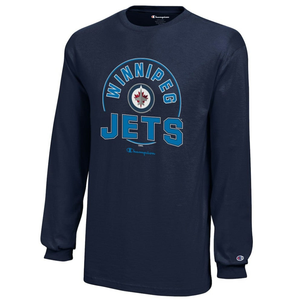 Winnipeg Jets Champion Youth Long-Sleeve Jersey T-Shirt - Navy | NHL near me