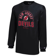 New Jersey Devils Champion Youth Long-Sleeve Jersey T-Shirt - Black | NHL sale