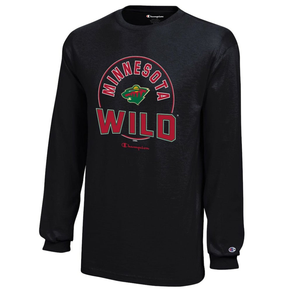 Minnesota Wild Champion Youth Long-Sleeve Jersey T-Shirt - Black | NHL near me