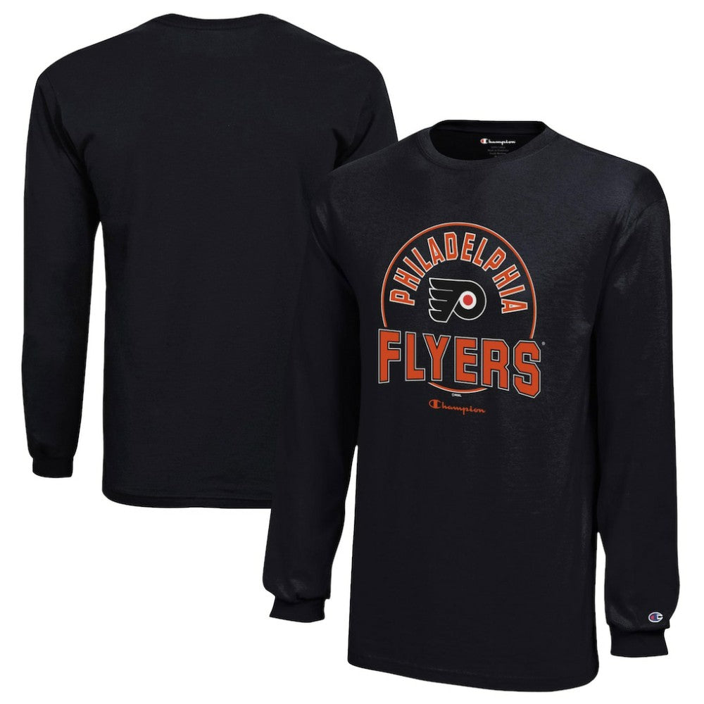 Philadelphia Flyers Champion Youth Long-Sleeve Jersey T-Shirt - Black | NHL on sale