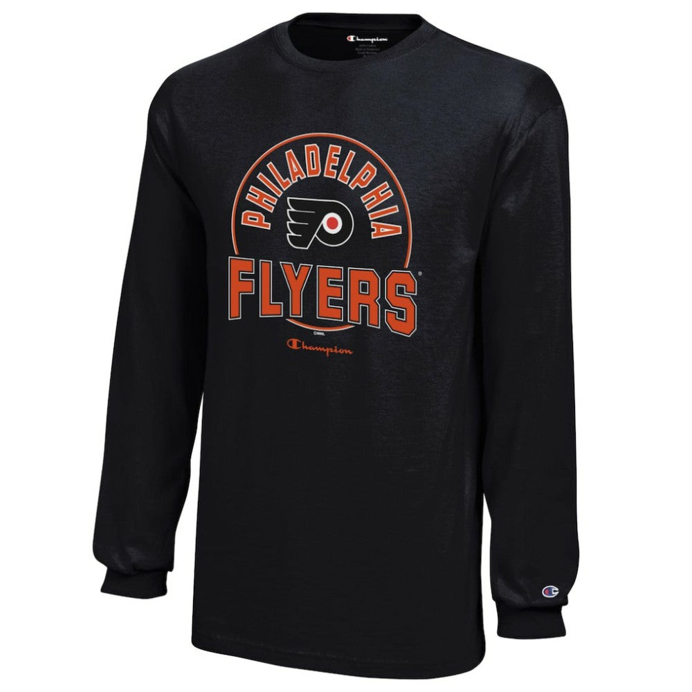 Philadelphia Flyers Champion Youth Long-Sleeve Jersey T-Shirt - Black | NHL on sale