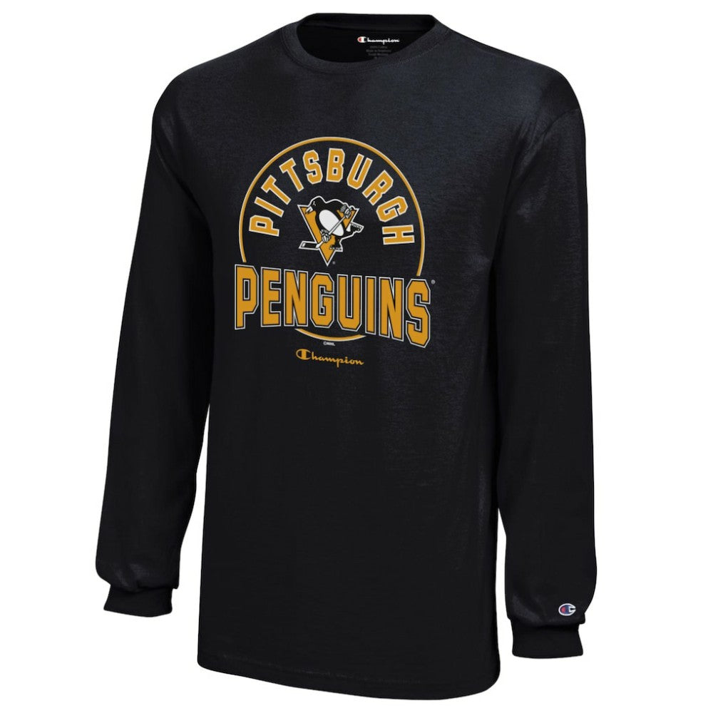 Pittsburgh Penguins Champion Youth Long-Sleeve Jersey T-Shirt - Black | NHL discount