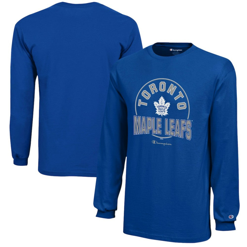 Toronto Maple Leafs Champion Youth Long-Sleeve Jersey T-Shirt - Royal | NHL Lifestyle