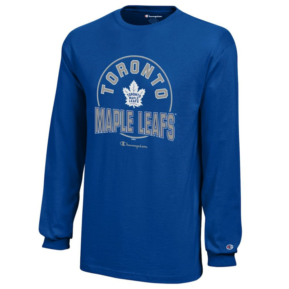 Toronto Maple Leafs Champion Youth Long-Sleeve Jersey T-Shirt - Royal | NHL Lifestyle