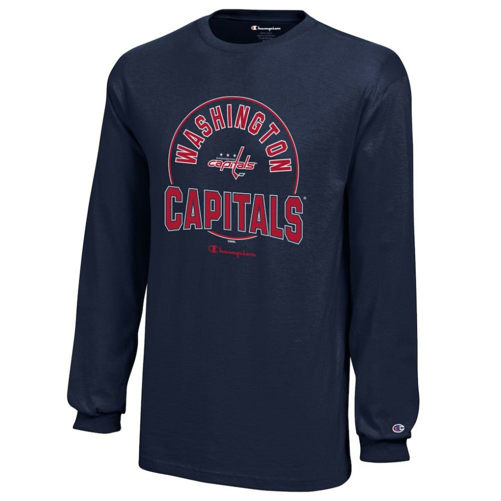 Washington Capitals Champion Youth Long-Sleeve Jersey T-Shirt - Navy | NHL on sale