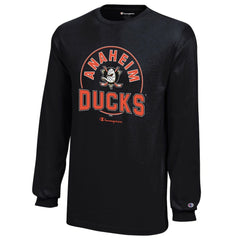 Anaheim Ducks Champion Youth Long-Sleeve Jersey T-Shirt - Black | NHL sale