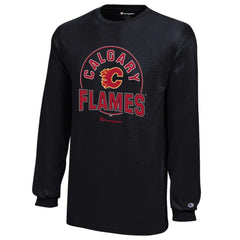 Calgary Flames Champion Youth Long-Sleeve Jersey T-Shirt - Black | NHL online