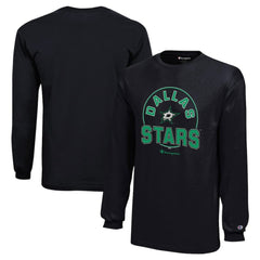 Dallas Stars Champion Youth Long-Sleeve Jersey T-Shirt - Black | NHL Lifestyle