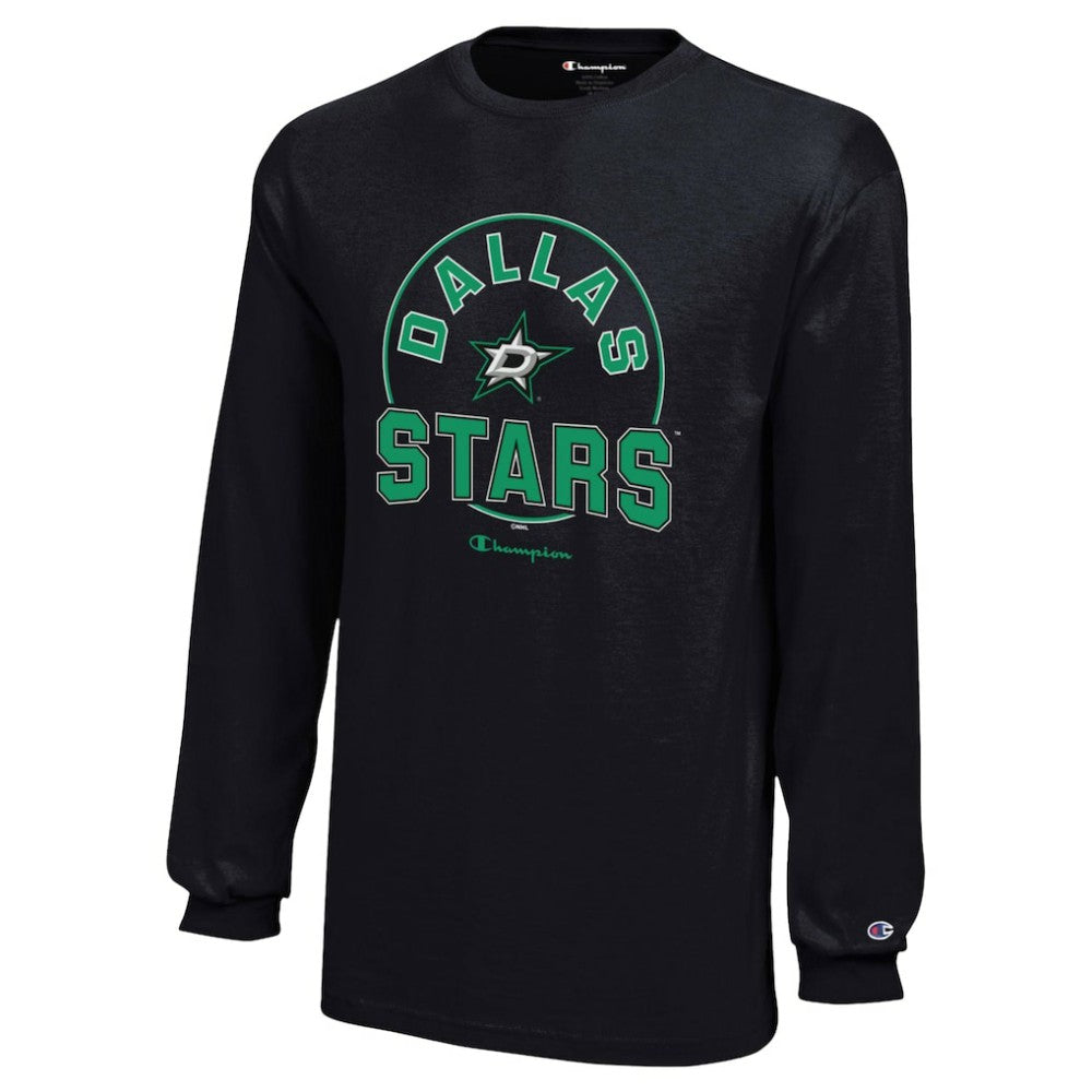 Dallas Stars Champion Youth Long-Sleeve Jersey T-Shirt - Black | NHL Lifestyle