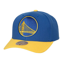 Mitchell & Ness Golden State Warriors Soul XL Logo Pro Crown Snapback Hat Royal/Gold