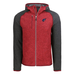 Arizona Cardinals Cutter & Buck Americana Mainsail Full-Zip Hooded Jacket - Heather Cardinal/Heather Charcoal - NFL
