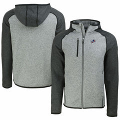 Detroit Lions Cutter & Buck Americana Mainsail Full-Zip Hooded Jacket - Heather Gray/Heather Charcoal - NFL