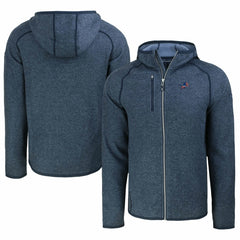 Detroit Lions Cutter & Buck Americana Mainsail Full-Zip Hooded Jacket - Heather Navy - NFL