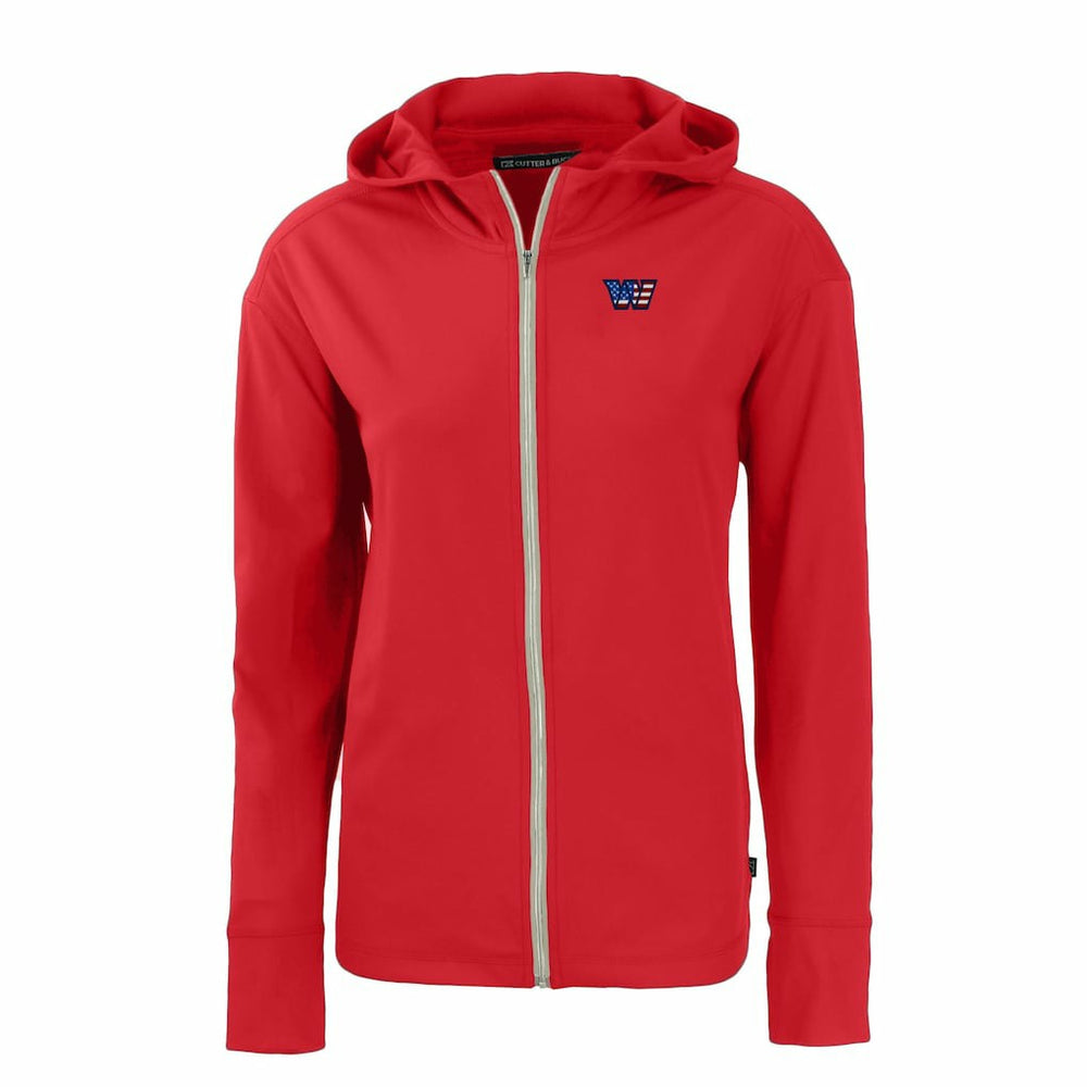 Washington Commanders Cutter & Buck Women's Daybreak Eco Recycled Full-Zip Hoodie - Red - NFL