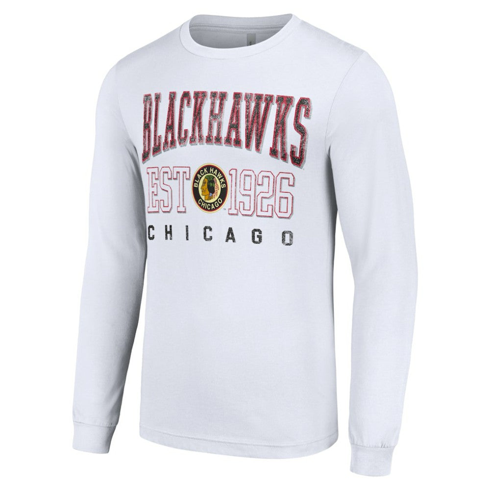 Chicago Blackhawks Starter Retro Graphic Long Sleeve Crew T-Shirt - White | NHL discount