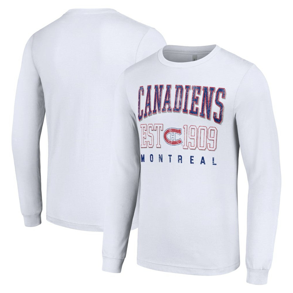 Montreal Canadiens Starter Retro Graphic Long Sleeve Crew T-Shirt - White | NHL on sale