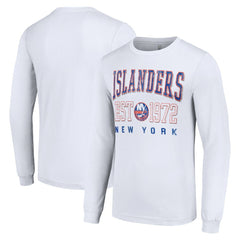 New York Islanders Starter Retro Graphic Long Sleeve Crew T-Shirt - White | NHL discount