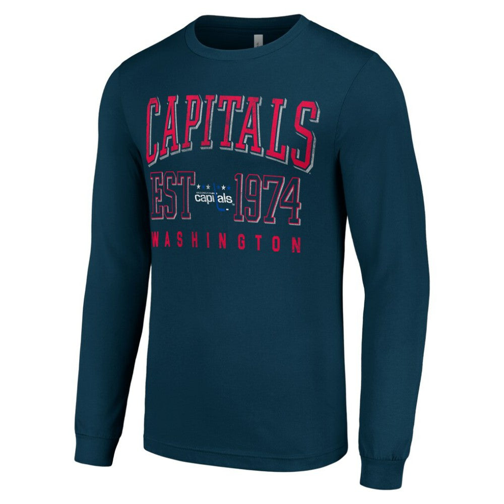 Washington Capitals Starter Retro Graphic Long Sleeve Crew T-Shirt - Navy | NHL on sale