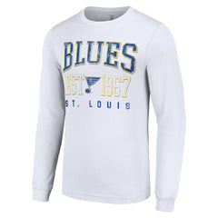St. Louis Blues Starter Retro Graphic Long Sleeve Crew T-Shirt - White | NHL on sale