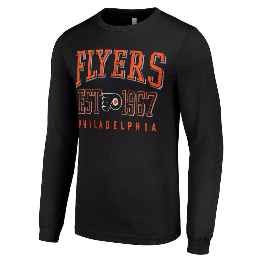 Philadelphia Flyers Starter Retro Graphic Long Sleeve Crew T-Shirt - Black | NHL sale
