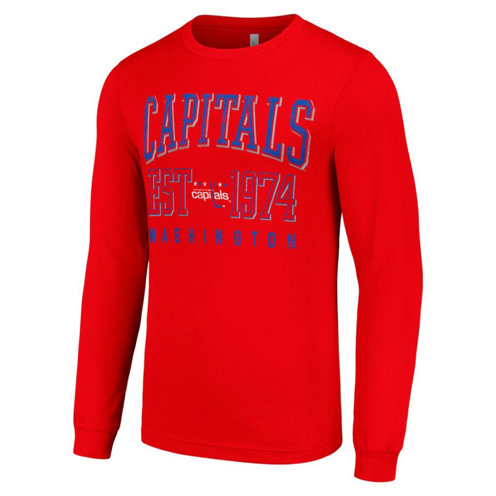 Washington Capitals Starter Retro Graphic Long Sleeve Crew T-Shirt - Red | NHL discount
