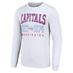Washington Capitals Starter Retro Graphic Long Sleeve Crew T-Shirt - White | NHL Clearance