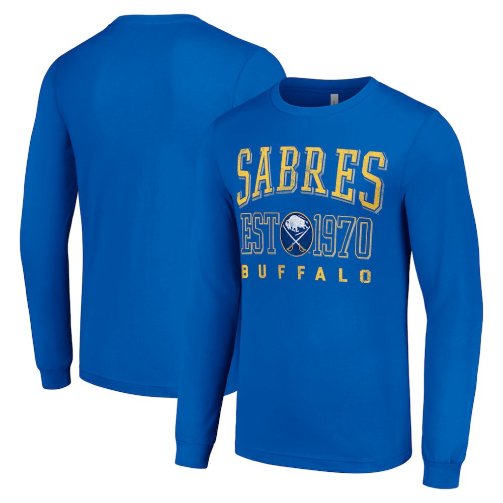 Buffalo Sabres Starter Retro Graphic Long Sleeve Crew T-Shirt - Royal | NHL discount
