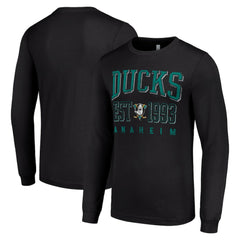 Anaheim Ducks Starter Retro Graphic Long Sleeve Crew T-Shirt - Black | NHL on sale