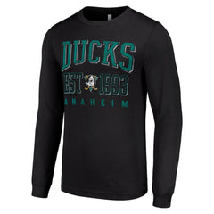 Anaheim Ducks Starter Retro Graphic Long Sleeve Crew T-Shirt - Black | NHL on sale