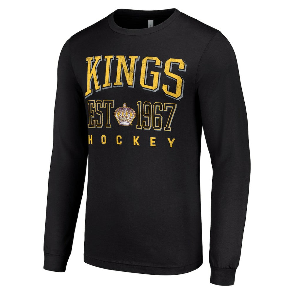 Los Angeles Kings Starter Retro Graphic Long Sleeve Crew T-Shirt - Black | NHL online