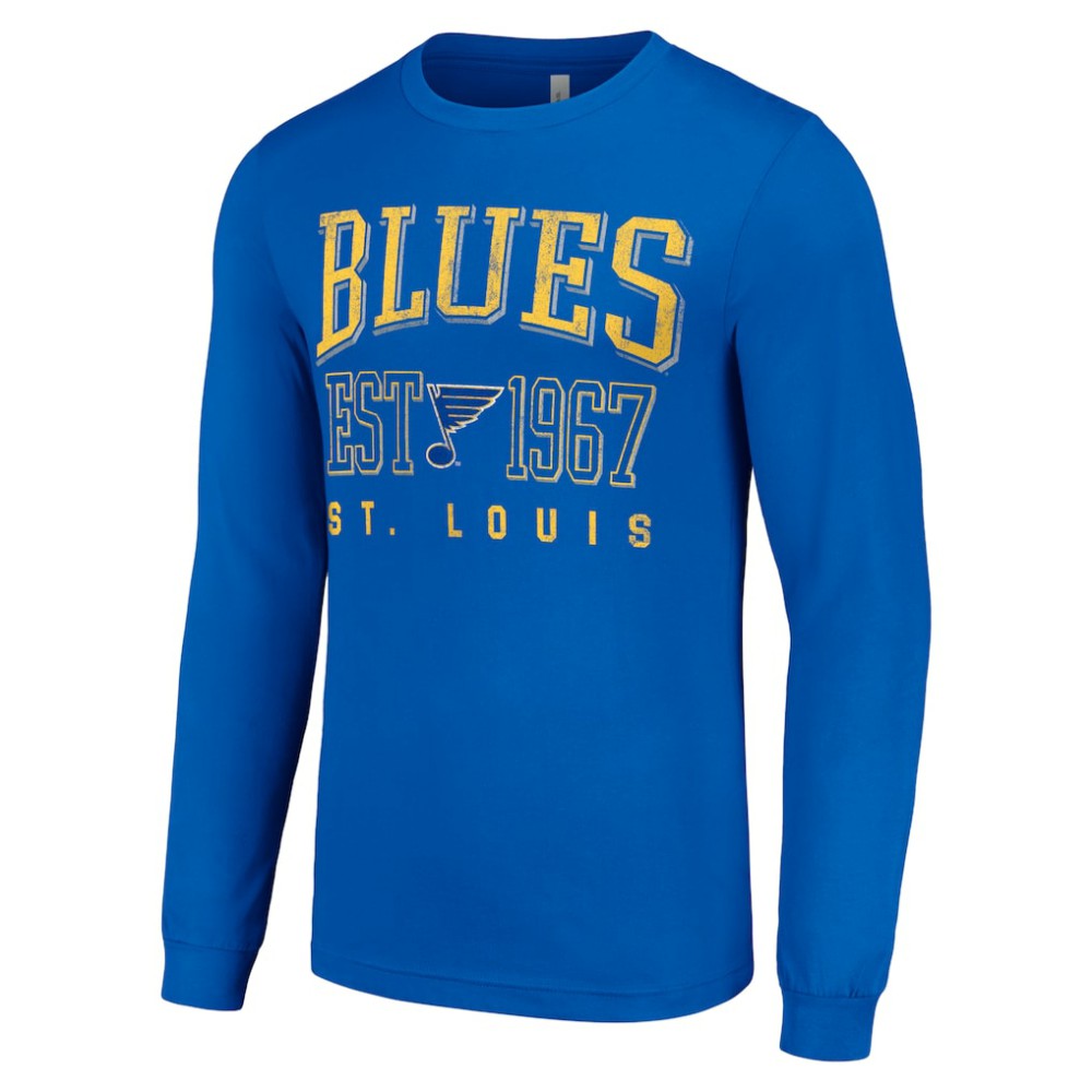 St. Louis Blues Starter Retro Graphic Long Sleeve Crew T-Shirt - Royal | NHL discount