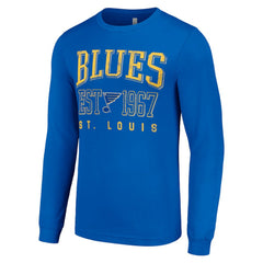 St. Louis Blues Starter Retro Graphic Long Sleeve Crew T-Shirt - Royal | NHL discount