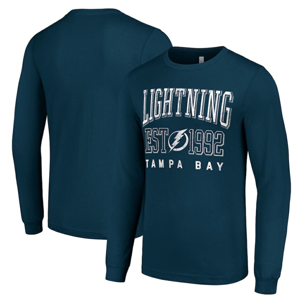 Tampa Bay Lightning Starter Logo Graphic Long Sleeve T-Shirt - Navy | NHL near me