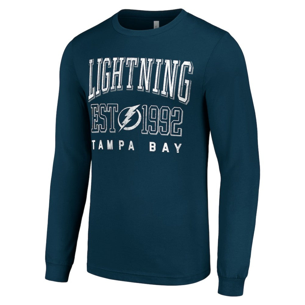 Tampa Bay Lightning Starter Logo Graphic Long Sleeve T-Shirt - Navy | NHL near me