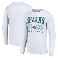 San Jose Sharks Starter Logo Graphic Long Sleeve T-Shirt - White | NHL on sale
