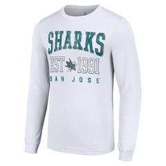 San Jose Sharks Starter Logo Graphic Long Sleeve T-Shirt - White | NHL on sale