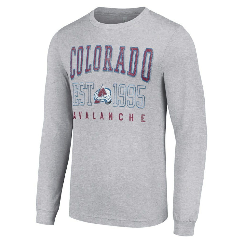 Colorado Avalanche Starter Logo Graphic Long Sleeve T-Shirt - Heather Gray | NHL discount