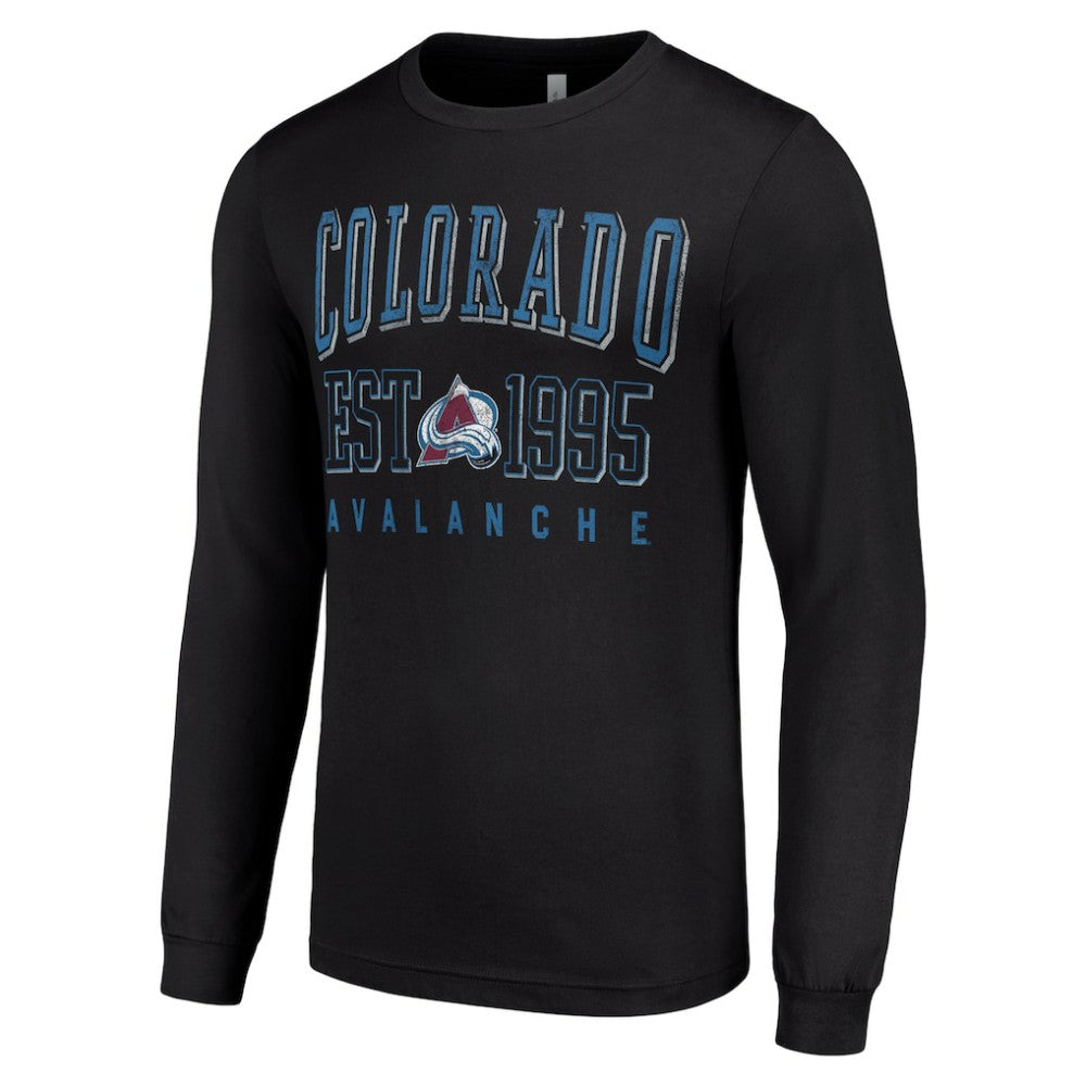 Colorado Avalanche Starter Logo Graphic Long Sleeve T-Shirt - Black | NHL Lifestyle