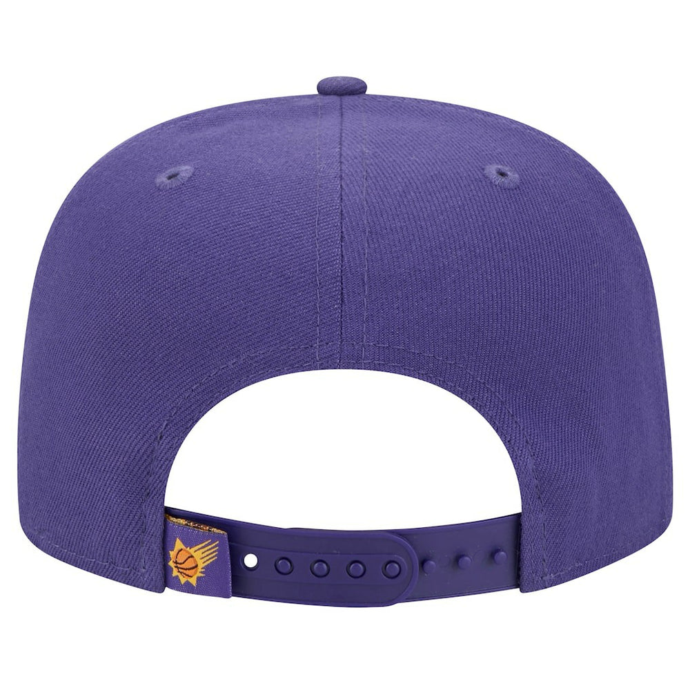 New Era Phoenix Suns Oversized Puff Print Logo Golfer Snapback Hat Purple