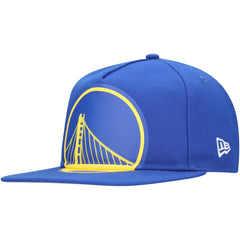 New Era Golden State Warriors Oversized Puff Print Logo Golfer Snapback Hat Royal