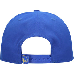 New Era Golden State Warriors Oversized Puff Print Logo Golfer Snapback Hat Royal
