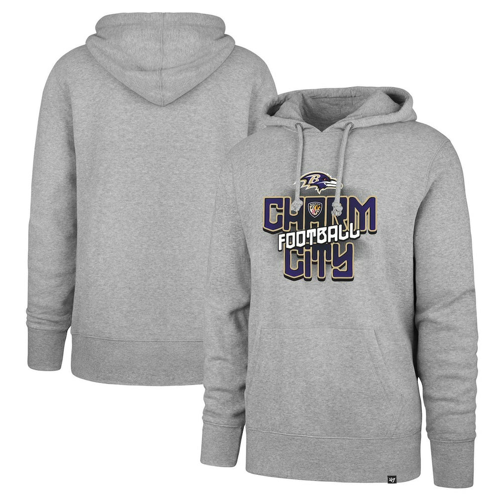 Baltimore Ravens '47 Regional Headline Pullover Hoodie - Gray - 47 brand