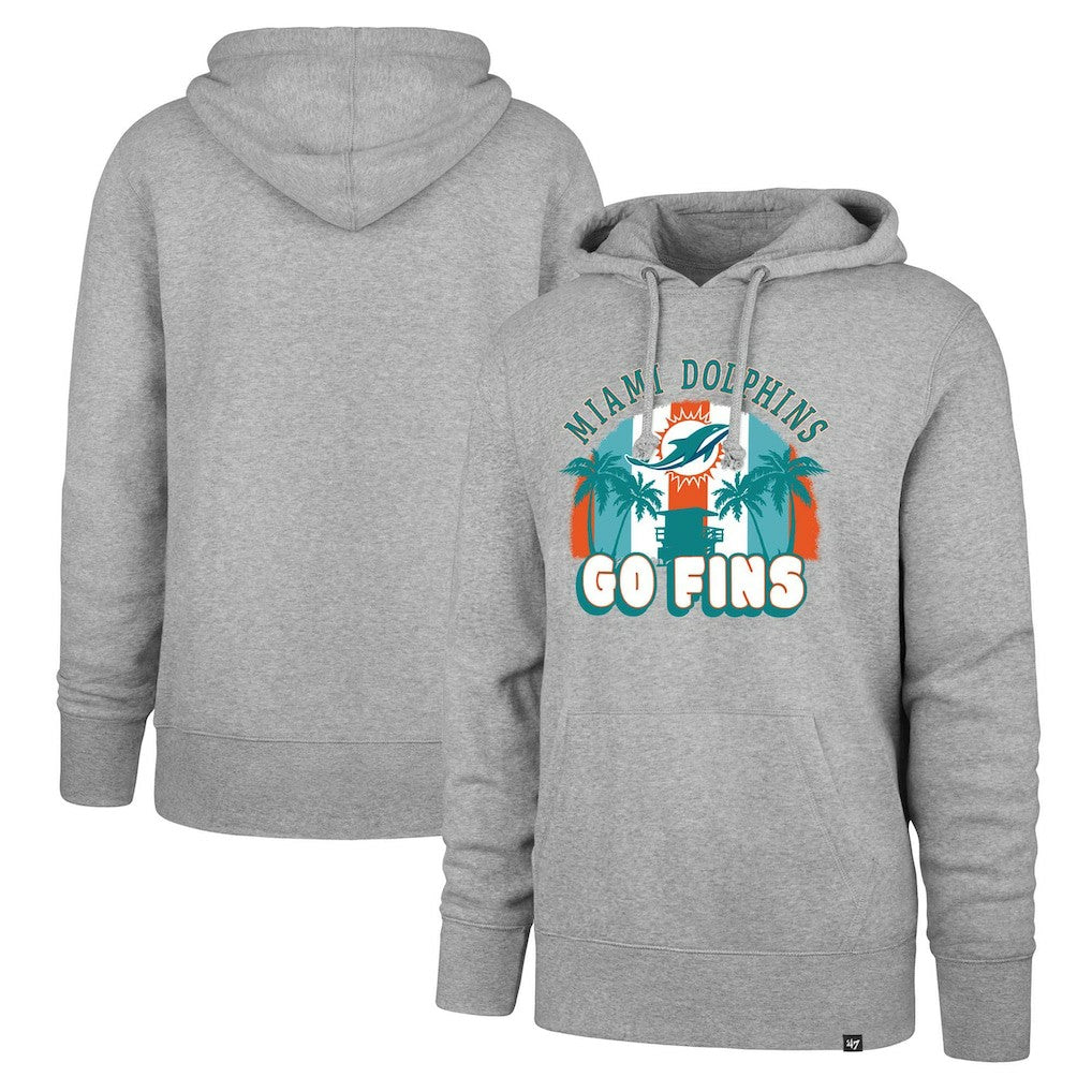 Miami Dolphins '47 Regional Headline Pullover Hoodie - Gray - 47 brand