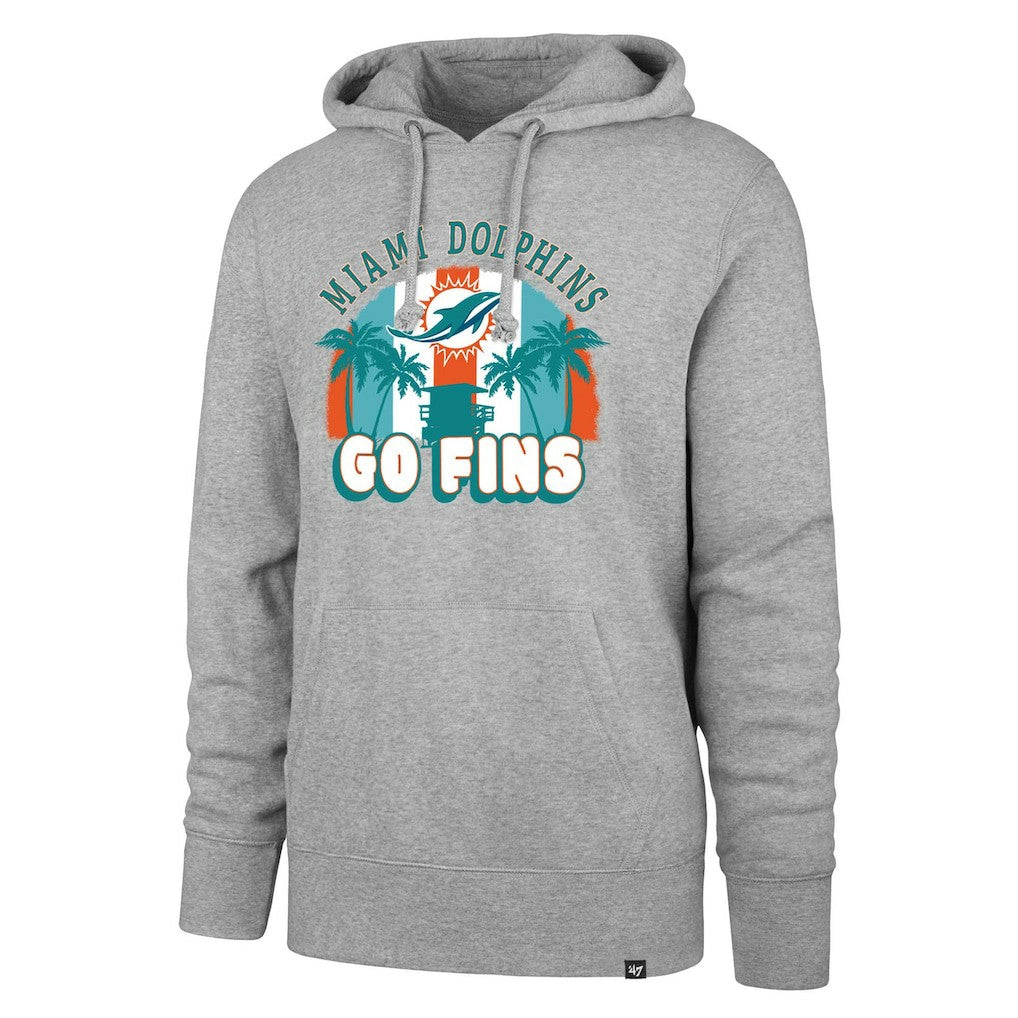 Miami Dolphins '47 Regional Headline Pullover Hoodie - Gray - 47 brand