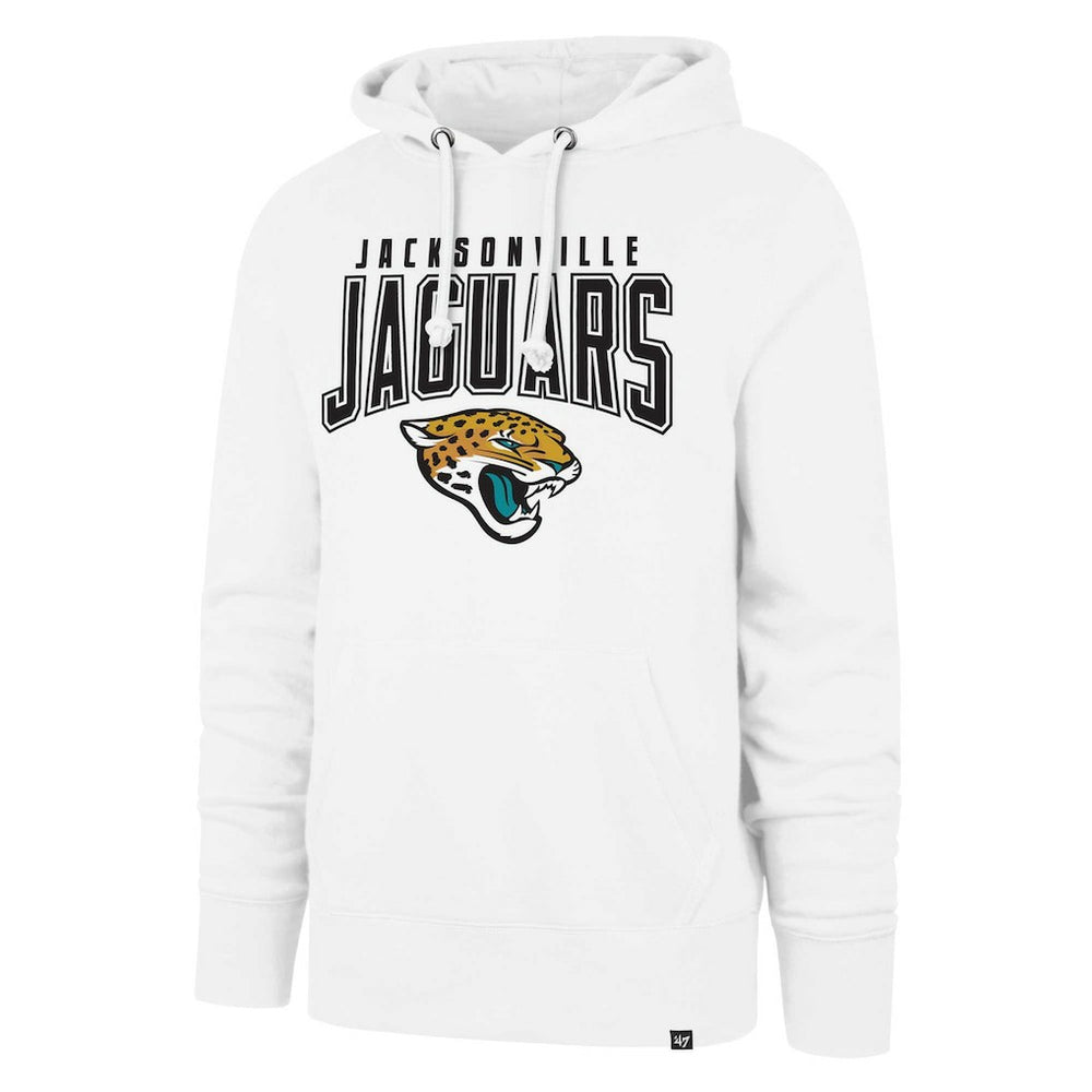 Jacksonville Jaguars '47 Elements Arch Headline Pullover Hoodie - White - 47 brand