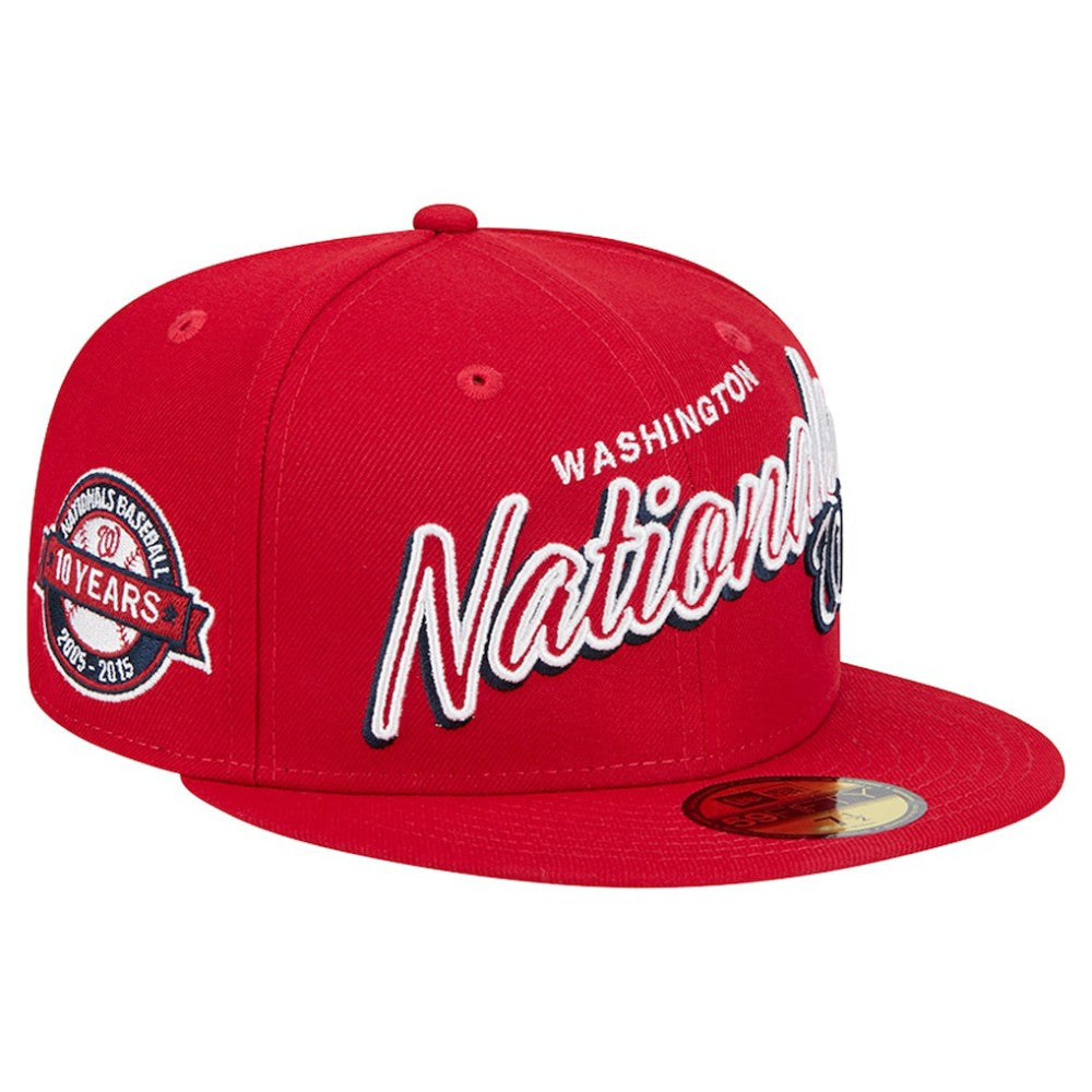 Washington Nationals New Era Script Sided 59FIFTY Fitted Hat Sale