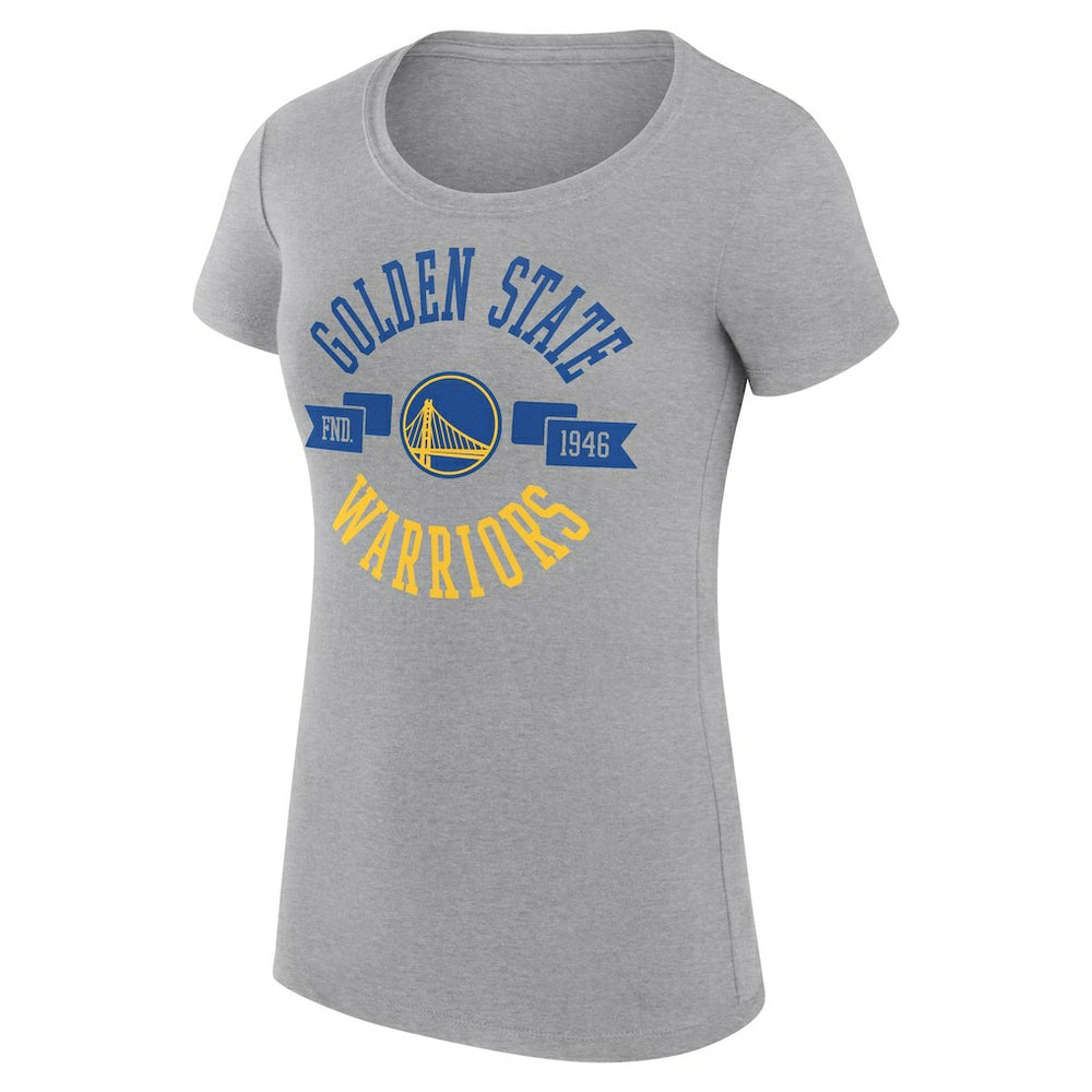 Golden State Warriors G-III 4Her by Carl Banks Women's Super-Slim Fit Lightweight Large City Logo T-Shirt Heather Gray
