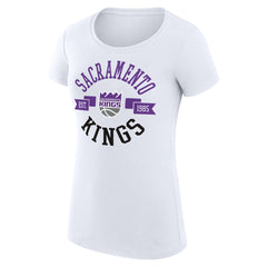 Sacramento Kings G-III 4Her by Carl Banks Women's Super-Slim Fit Lightweight Large City Logo T-Shirt White